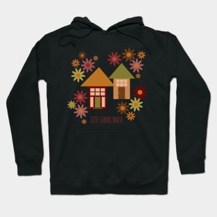 Little houses in an autumn forest, cottages and pine trees Hoodie